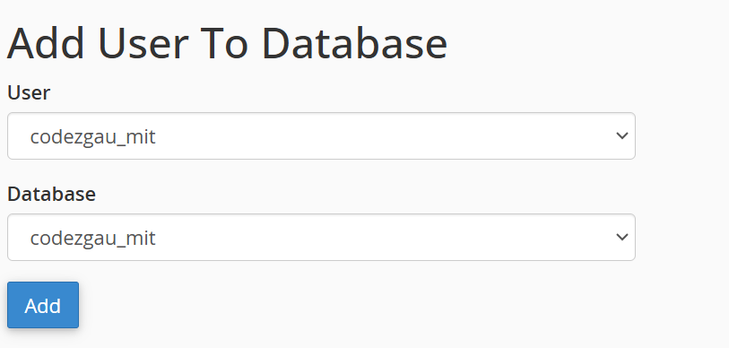 cpanel dashboard