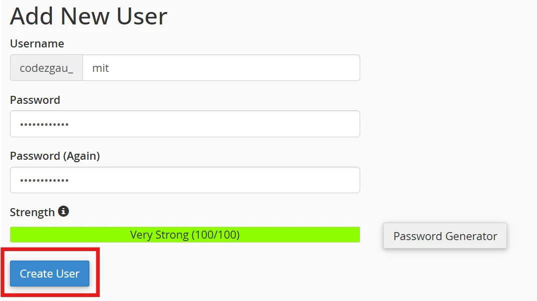 cpanel dashboard